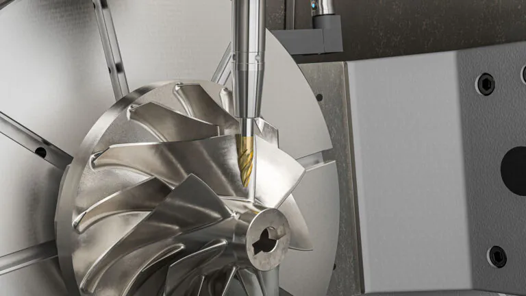 Maquinado simultáneo 5 ejes de álabes o impellers