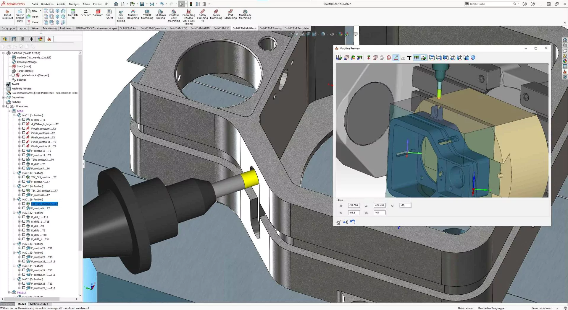 Maquinado indexado 4/5 ejes en múltiples caras de la pieza