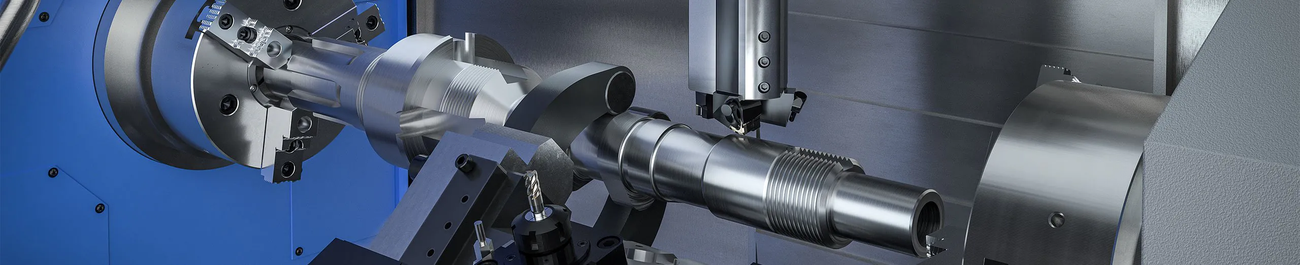 Torno CNC realizando desbaste exterior en barra cilíndrica